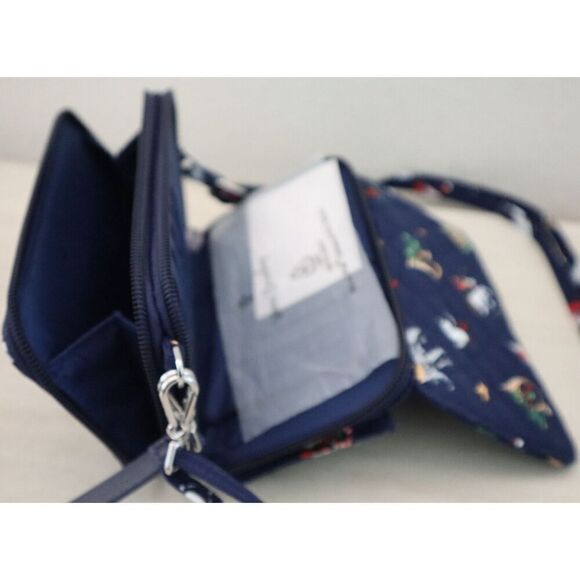 Vera Bradley 28455-15378 Snow Globe Motifs Navy RFID All In One Crossbody - Picture 14 of 16